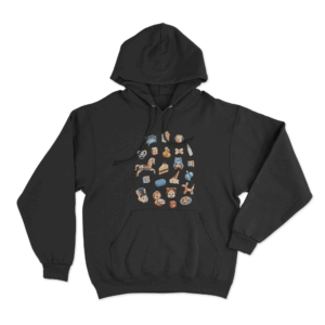 Anniversary Collage Unisex Hoodie Black