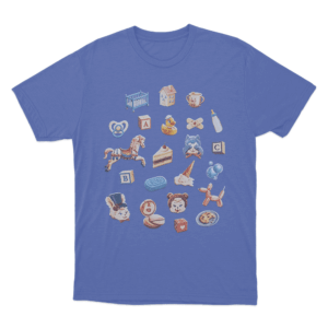 Anniversary Collage Unisex T Shirt Blue