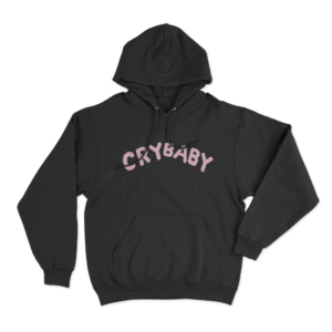 Crybaby Logo Unisex Hoodie Black